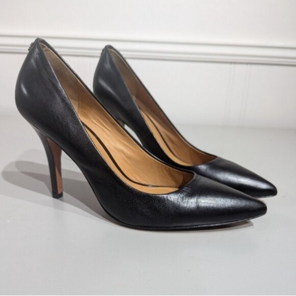 Coach Ellin Black pointed toe leather pump size 9.5B - Picture 2 of 12